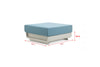 Virasat Outdoor Garden Balcony Sofa Set 5 Seater, 1 Center Table With 1 Ottoman Set (White + Sky Blue)-VIRASAT FURNITURE & FURNISHING