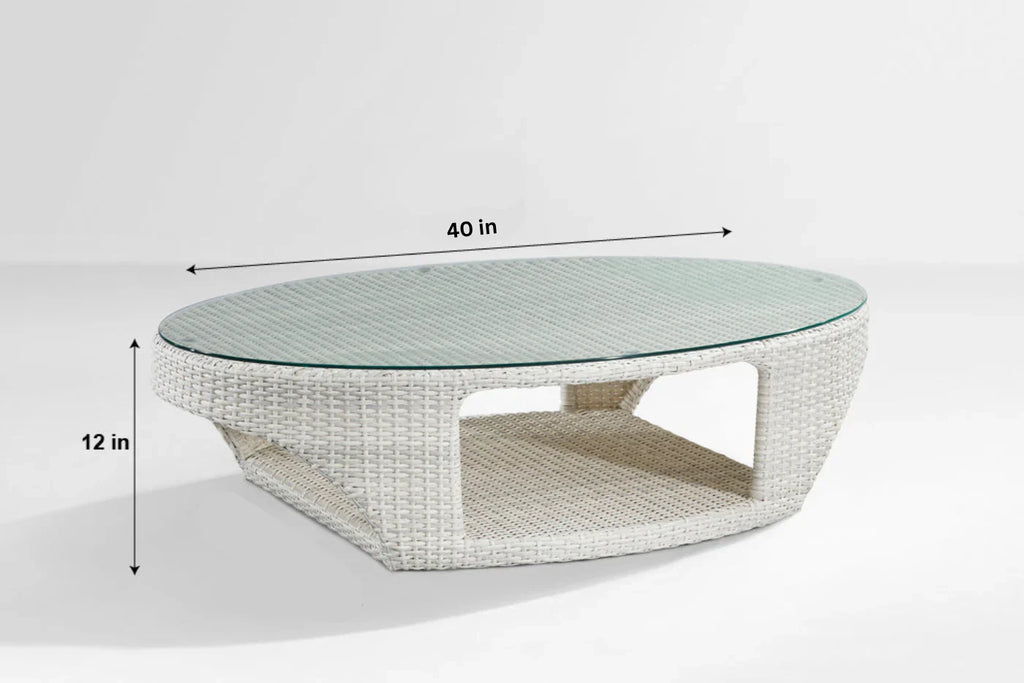 Virasat Outdoor Patio Seating Set 4 Single Seater and 1 Table Set (White + Green)-VIRASAT FURNITURE & FURNISHING