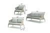 Virasat Outdoor Garden Balcony Sofa Set 3 Seater, 2 Seater, 2 Single Seater and 1 Center Table With 1 Side Table and 1 Ottoman Set (Grey)-VIRASAT FURNITURE & FURNISHING