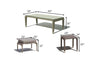 Virasat Outdoor Garden Balcony Sofa Set 3 Seater, 2 Seater, 2 Single Seater and 1 Center Table With 1 Side Table and 1 Ottoman Set (Grey)-VIRASAT FURNITURE & FURNISHING