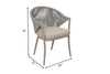 Virasat Outdoor Patio Seating Set 2 Chairs and 1 Table Set (Grey) Braided & Rope-VIRASAT FURNITURE & FURNISHING