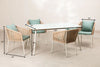 Virasat Outdoor Patio Dining Seating Set 4 Chairs and 1 Table Set Braided & Rope-VIRASAT FURNITURE & FURNISHING