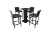 Virasat Outdoor Patio Bar Set, 4 Chairs and 1 Table For Balcony (Brown)-VIRASAT FURNITURE & FURNISHING