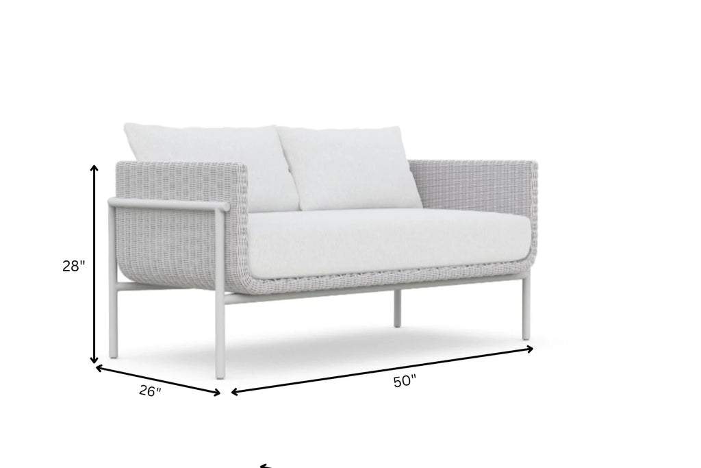 Virasat Outdoor Garden Balcony Sofa Set 2 Seater, 2 Single Seater and 1 Center Table With 1 Side Table Set (White)-VIRASAT FURNITURE & FURNISHING