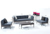 Virasat Outdoor Garden Balcony Sofa Set 3 Seater and 2 Single Seater With 1 Center Table Set (Brown + Navy Blue)-VIRASAT FURNITURE & FURNISHING
