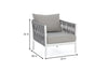 Virasat Outdoor Garden Balcony Sofa Set 3 Seater, 2 Single Seater and 1 Center Table Set, Braid & Rope (White + Grey)-VIRASAT FURNITURE & FURNISHING