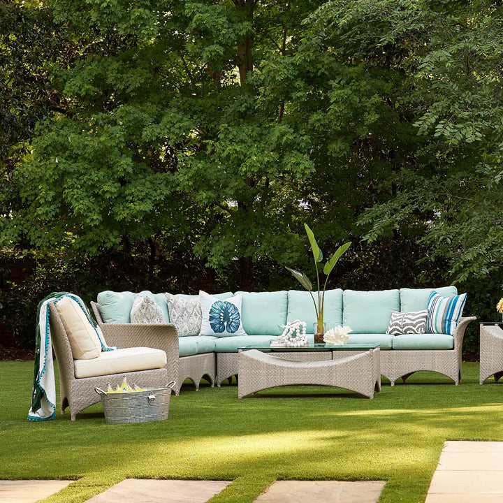 Virasat Outdoor Patio Sofa Set 7 seater and 1 Center Table (cream)