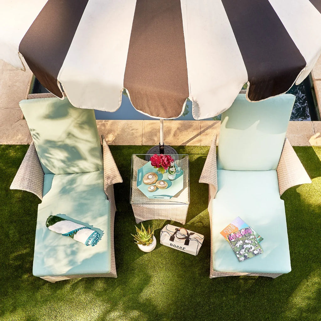 Virasat Outdoor Swimming Poolside Lounger Cream-VIRASAT FURNITURE & FURNISHING