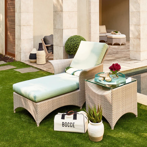 Virasat Outdoor Swimming Poolside Lounger Cream-VIRASAT FURNITURE & FURNISHING