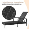 Virasat Outdoor Swimming Poolside Lounger Black-VIRASAT FURNITURE & FURNISHING