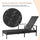 Virasat Outdoor Swimming Poolside Lounger Black-VIRASAT FURNITURE & FURNISHING