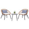 Virasat Outdoor Patio Seating Set 2 Chairs and 1 Table Set (Khaki)-VIRASAT FURNITURE & FURNISHING
