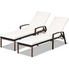 Virasat Outdoor Swimming Poolside Lounger Set of 2 Brown-VIRASAT FURNITURE & FURNISHING