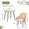 Virasat Outdoor Patio Seating Set 4 Chairs and 1 Table Set (Tan)-VIRASAT FURNITURE & FURNISHING