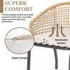 VIRASAT FURNITURE 3 Piece Garden Outdoor Rope Patio Set