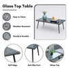 VIRASAT FURNITURE OUTDOOR GREY ROPE SOFA SET 7-SEATER WITH GLASS TOP CENTER TABLE