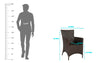Virasat Outdoor Patio Seating Set 4 Chairs and 1 Table Set (Dark Brown)-VIRASAT FURNITURE & FURNISHING