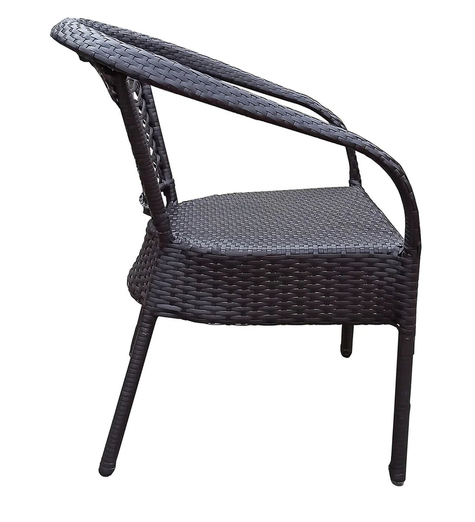 Virasat  Outdoor Patio Seating Set 4 Chairs and 1 Table Set (Brown)-VIRASAT FURNITURE & FURNISHING