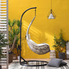 VIRASAT FURNITURE ANASTASIO SINGLE SEATER HANGING SWING WITH STAND FOR BALCONY & GARDEN SWING (SEA SHELL)