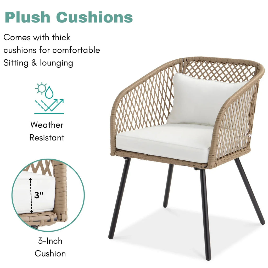 VIRASAT FURNITURE Outdoor Wicker 3-Piece Patio Set