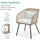 VIRASAT FURNITURE Outdoor Wicker 3-Piece Patio Set