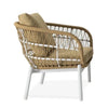 VIRASAT FURNITURE Outdoor Rope 3-Piece Patio Set (Beige & Dark Cream)