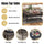 VIRASAT FURNITURE 5 SEATER L-SHAPE OUTDOOR ROPE SOFA SET (BEIGE & CREAM)