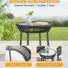 VIRASAT FURNITURE 3-PIECE ROPE PATIO SET – PERFECT FOR OUTDOOR ENTERTAINING (GREY &amp; WHITE)