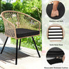 Virasat Outdoor Patio Seating Set 4 Chairs and 1 Table Set (Tan + Black)-VIRASAT FURNITURE & FURNISHING