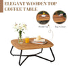 VIRASAT FURNITURE Outdoor Rope 3-Piece Patio Set With Wooden Top Table