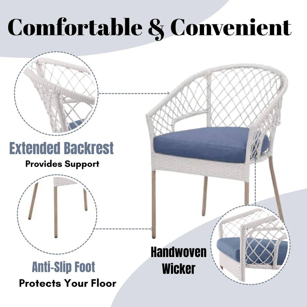 VIRASAT FURNITURE 3-Piece Outdoor Rattan Wicker Patio Set