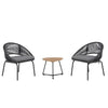 VIRASAT FURNITURE 3 Piece Garden Outdoor Rope Patio Set