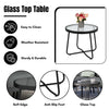 VIRASAT FURNITURE 4 SEATER L-SHAPE OUTDOOR PATIO SOFA SET WITH THICK CUSHIONS & SIDE TABLE (GREY)