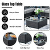 VIRASAT FURNITURE L-SHAPE OUTDOOR RATTAN WICKER SOFA SET 7-SEATER