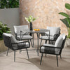 Virasat Outdoor Patio Seating Set 4 Chairs and 1 Table Set Braided & Rope-VIRASAT FURNITURE & FURNISHING