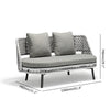 Virasat Outdoor Garden Balcony Sofa Set 2 Seater,2 Single seater and 2 Center Table Set (Grey)-VIRASAT FURNITURE & FURNISHING