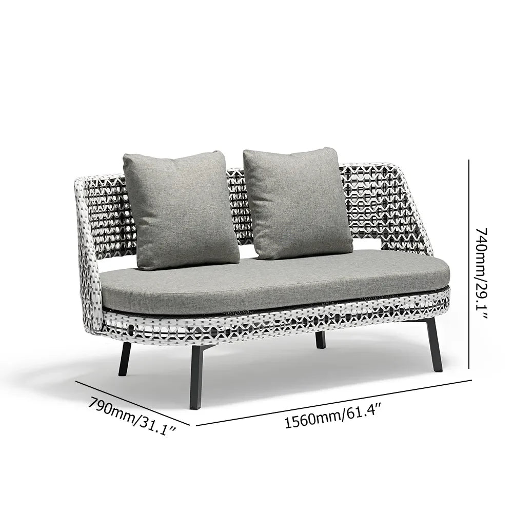 Virasat Outdoor Garden Balcony Sofa Set 2 Seater,2 Single seater and 2 Center Table Set (Grey)-VIRASAT FURNITURE & FURNISHING