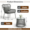 Intra Outdoor Patio Seating Set 2 Chairs and 1 Table Set