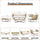 VIRASAT FURNITURE OUTDOOR ROPE SOFA SET 6-SEATER WITH OTTOMAN & CENTER TABLE (TAN) - BRAIDED ROPE PATIO SET