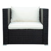Virasat Outdoor Garden Balcony Sofa Set 5 Seater, Single seater With 1 Ottoman and 1 Center Table Set (Black + White)-VIRASAT FURNITURE & FURNISHING