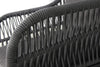 Virasat Outdoor Patio Seating Set 2 Chairs and 1 Table Set (Dark Grey) Braided & Rope-VIRASAT FURNITURE & FURNISHING