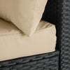 Virasat Outdoor Sofa Set 4 Seater, 2 Single seater and 1 Center Table (Black + Tan)-VIRASAT FURNITURE & FURNISHING