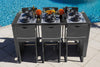 Virasat Outdoor Patio Bar Sets 6 Chairs and 1 Table (Black)-VIRASAT FURNITURE & FURNISHING