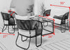 Virasat Outdoor Sofa Set 2 Seater, 2 Single Seater and 1 Center Table Set (Black) Braided & Rope-VIRASAT FURNITURE & FURNISHING
