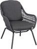 Virasat Outdoor Patio Seating Set 2 Chairs and 1 Table Set (Dark Grey) Braided & Rope-VIRASAT FURNITURE & FURNISHING