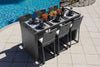 Virasat Outdoor Patio Bar Sets 6 Chairs and 1 Table (Black)-VIRASAT FURNITURE & FURNISHING