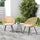 Virasat Outdoor Patio Seating Set 2 Chairs and 1 Table Set (Tan + White)-VIRASAT FURNITURE & FURNISHING