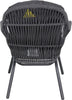 Virasat Outdoor Patio Seating Set 2 Chairs and 1 Table Set (Dark Grey) Braided & Rope-VIRASAT FURNITURE & FURNISHING