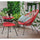 Virasat Outdoor Patio Seating Set 2 Chairs 2 Ottoman and Table Set (Red)-VIRASAT FURNITURE & FURNISHING
