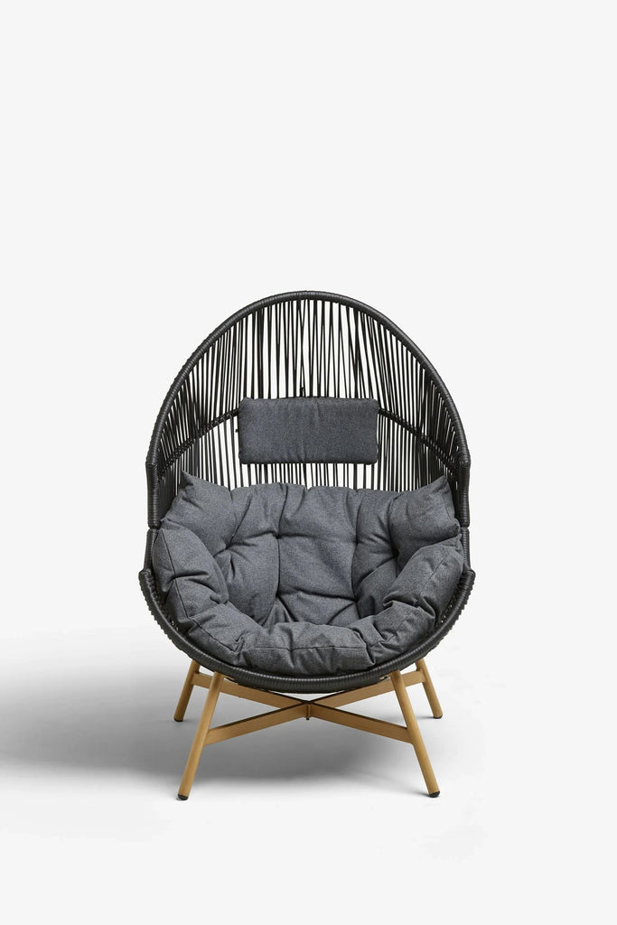 Virasat Single Seater Swing Basket For Balcony & Garden (Black)-VIRASAT FURNITURE & FURNISHING